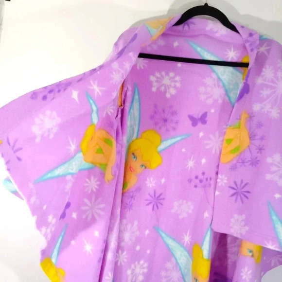 Disney Fairies Tinkerbell Snuggler Robe Blanket with Arms Fairy Tink Cozy - Picture 16 of 17